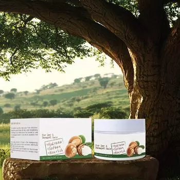 1 шт. Маска для волос с маслом ши 120 мл. Интенсивное увлажнение. Натуральный увлажняющий крем для сухих вьющихся волос. Глубокое кондиционирование. One Size