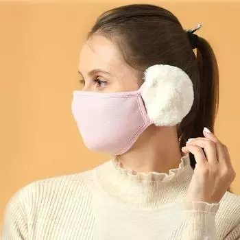 1 шт. маска-наушник Clouds Plush Warm Earflaps Coldproof Stereoscopic two-in-one