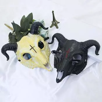 1 шт маскарадный костюм для вечеринки, фестиваля, Хэллоуина, ужасная маска козла, маска для лица, маска животного на все лицо