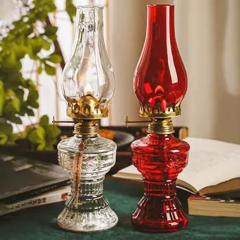1 шт. масляная лампа винтажная керосиновая лампа камера стеклянная деревенский домашний декор внутреннее использование фонарь освещение белый