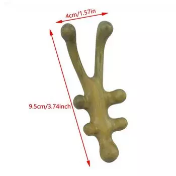 1 шт., массажер для кожи головы Гуа Ша, формирователь носа, натуральный деревянный гребешок для лица из сандалового дерева, массажный инструмент для соскабливания Гуаша