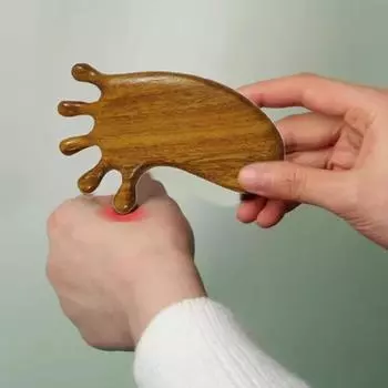 1 шт., массажер для кожи головы Гуа Ша, формирователь носа, натуральный деревянный гребешок для лица из сандалового дерева, массажный инструмент для соскабливания Гуаша