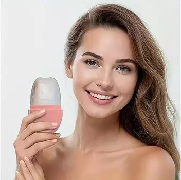 1 шт. Массажер-ролик со льдом, многоразовая силиконовая форма для льда для лица/шеи, используется для натурального ухода за кожей, идеальный подарок для женщин.