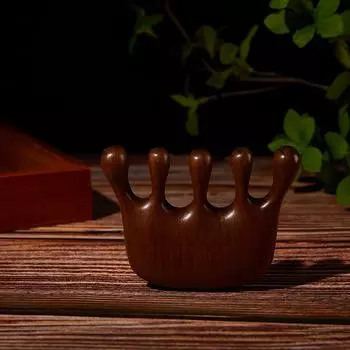 1 шт., массажная расческа для меридианов головы, сандаловое дерево, антистатическая расческа с пятью широкими зубьями