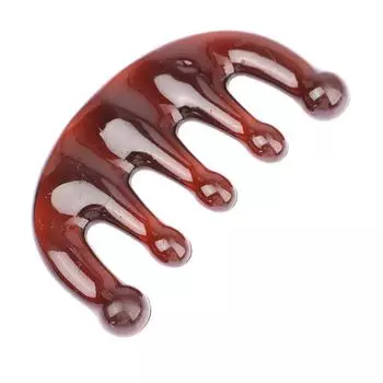 1 шт., массажная расческа с широкими зубцами для лица, тела, скребок для гуаши, кожи головы, меридиан, релаксация кофейный