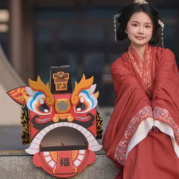 1 шт. материал для поделок для танца льва, китайский весенний фестиваль, голова, праздник, декоративный красный