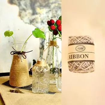 1 шт. Материалы для обработки, натуральный подвесной тег, плетение из джутовой веревки, ручная пеньковая веревка, рулон Huangma, сделай сам