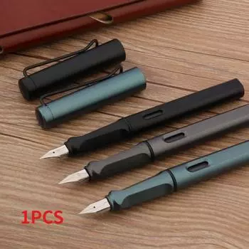 1 шт., матовая черная перьевая ручка 860 для коррекции осанки, пластиковый матовый зеленый наконечник EF, канцелярские принадлежности, школьные канцелярские принадлежности, чернильные ручки 1PCS зелёный