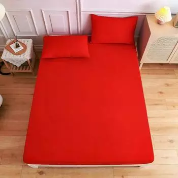 1 шт. матовая простыня чистого розово-красного цвета, покрывало для спальни с принтом, постельное белье (Исключая наволочки) 90x200x27 Cm