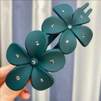 1 шт. Матовый цветочный зажим-краб для волос Женская модная заколка-краб для волос для девочек Зажимы типа «утиный клюв» Большой головной убор Аксессуары для волос Заколки