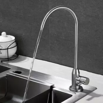 1 шт. матовый никель кухонный фильтр для воды - нержавеющая сталь 304, смеситель RO без воздушного зазора для обратного осмоса 1