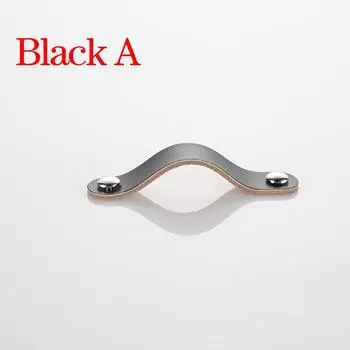 1 шт. мебельная фурнитура с винтами PU кожа дверные ручки тяга и ручки шкаф A-M чёрный