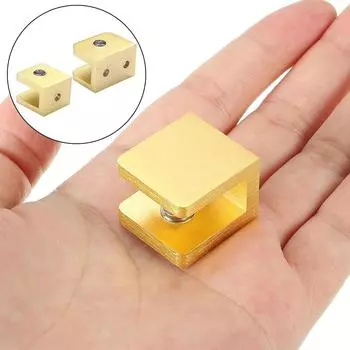 1 шт. Медно-золотой регулируемый держатель для стекла, толстый стеклянный кронштейн, фиксированные зажимы для стекла, держатель для керамической плитки small