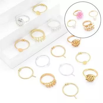 1 шт., медное подвесное кольцо с покрытием для DIY, ожерелье, браслет, серьги, изготовление ювелирных изделий, аксессуары для рукоделия 02 19mm серебряный