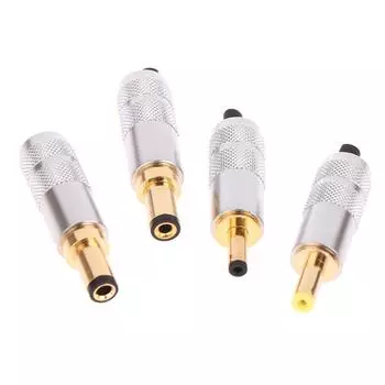 1 шт. медное золотое покрытие 5,5 X 2,5 / 5,5 X 2,1 / 4,0X1,7 / 3,5 X 1,3 штекер постоянного тока для линейного выходного питания