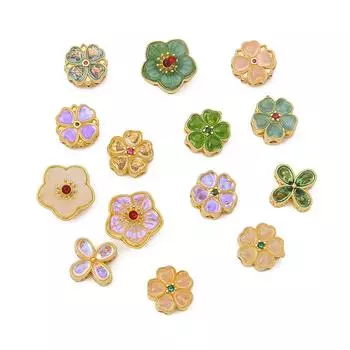 1 шт медный цветок космические бусины Очарование для браслета и ожерелья DIY аксессуары для изготовления ювелирных изделий 13x13mm 1pc