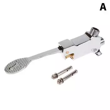 1 шт. медный кран для раковины, напольное крепление, одна педаль для ножного переключателя, больница, медицинская лаборатория, кухонная раковина для ванной комнаты as the picture