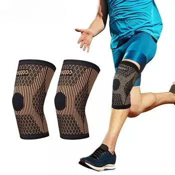 1 шт. медный наколенник от боли в колене-медные компрессионные рукава на колено-наколенники для занятий спортом, разрыва мениска, передней крестообразной связки, артрита L