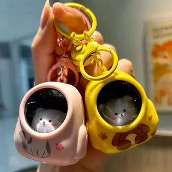 1 шт. медведь мультфильм животное Keychian подарок кот рюкзак огни брелок корейский стиль милый сумка шарм рюкзак кулон серый