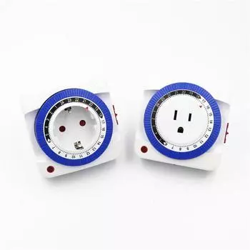 1 шт. механическая розетка для синхронизации, стандартная розетка ЕС/США с диапазоном времени 15 минут-24 часа, интеллектуальное управление EU socket