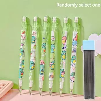 1 шт. Механические карандаши 0,5 мм Кавайные автоматические карандаши с ластиками Студенческие канцелярские товары Инструмент для письма Милые школьные и офисные принадлежности