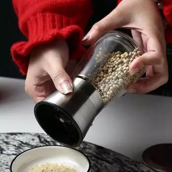 1 шт. Мельница для перца из нержавеющей стали, бутылка для приправ, стеклянная бутылка для приправ, мельница, измельчитель