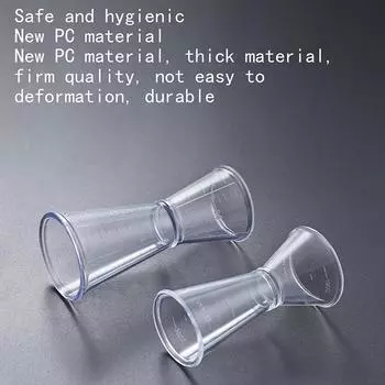 1 шт. мерный стаканчик для коктейлей для домашнего бара, вечеринки, пластиковая унция, мерный стаканчик, мерная градуированная чашка, шейкер для коктейлей, джиггер M