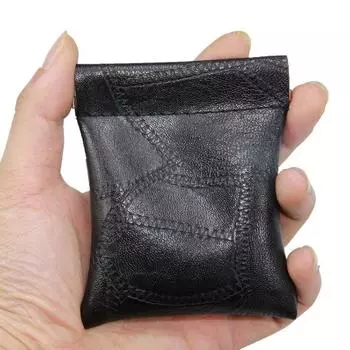 1 шт.. Мешок для монет, сумка для денег, искусственная кожа, мини-маленький кошелек, кошелек для монет, одноцветный держатель для карт красный