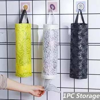 1 шт. мешок для мусора мешок для хранения кухонный пластиковый сетчатый диспенсер органайзер мусорный мешок мешок для хранения мусорные мешки