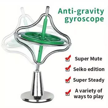 1 шт. Металлическая игрушка-гироскоп, антигравитационный гироскоп из сплава, подойдет как отличный атрибут для вечеринки зелёный