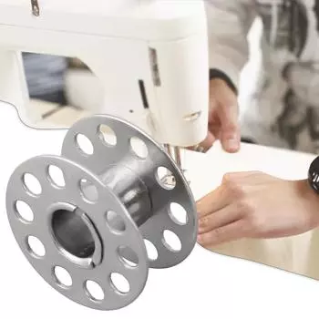 1 шт. Металлическая катушка для швейной машины, бытовые швейные инструменты, швейные принадлежности, шпульки из нержавеющей стали, пустая катушка из нержавеющей стали