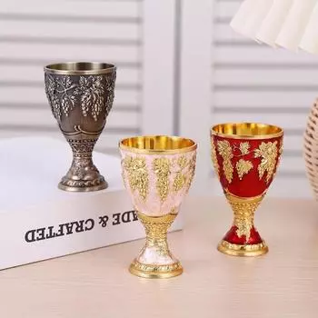 1 шт., металлическая кружка Байцзю в европейском стиле, креативная иностранная кружка для вина, бокалы из цинкового сплава, семейный бар, вечеринка, кружка для вина Golden&White