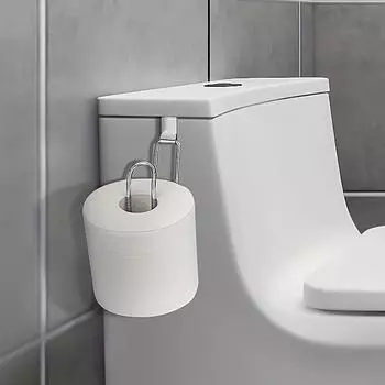 1 шт. Металлическая многофункциональная подвесная стойка, бытовая стойка для рулонной бумаги для ванной комнаты, вешалка для бумажных полотенец, перфорированная унитазная коробка для унитаза, полка для туалетной бумаги 1pc