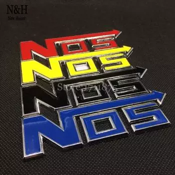 1 шт. Металлическая наклейка с модифицированным оксидом азота, эмблема на боковую панель кузова автомобиля, наклейка с логотипом автомобиля, украшение для автомобильных аксессуаров красный