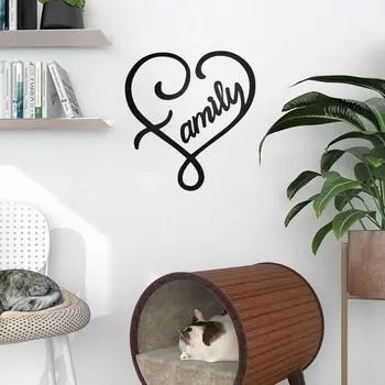 1 шт. Металлическая настенная табличка «Семейное сердце бесконечности» в сером и белом цвете с городским принтом, абстрактные граффити в уличном стиле, стильный домашний декор светло-серый