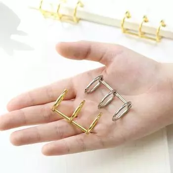 1 шт., металлическая папка-кольцо, альбом, зажим для альбомов, ремесленный альбом, металлическая папка, канцелярские принадлежности, канцелярские товары. золотой