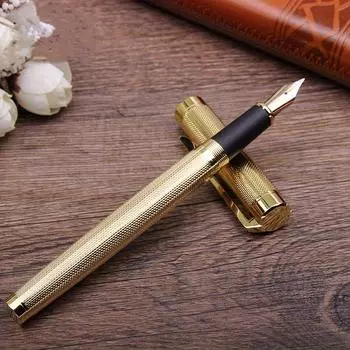 1 шт. Металлическая перьевая ручка высокого класса для бизнеса, офисная ручка для письма