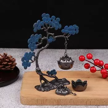 1 шт. металлическая подвесная печка из сосны, подвесное украшение для ароматерапии, антикварная подвесная курильница для офиса, йоги, медитации, домашнего декора 4*4*3.3cm