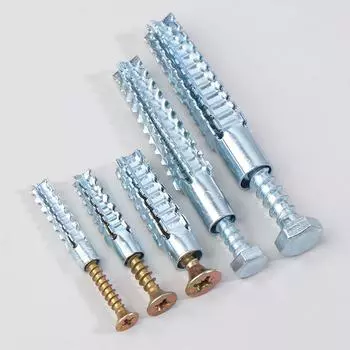 1 шт. металлическая расширительная трубка с зазубринами самонарезающий винт дюбель для бетонной стены болт анкер as the picture