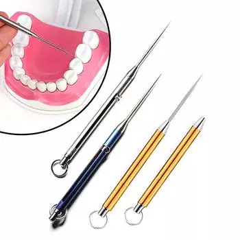 1 шт. металлическая вилка для фруктов, высокопрочный подарочный брелок, выдвижная зубочистка, портативный открытый золотой