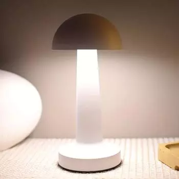 1 шт. Металлическая винтажная белая настольная лампа в форме гриба, USB-зарядка, сенсорная трехцветная настольная лампа, освещение для бара и кафе белый