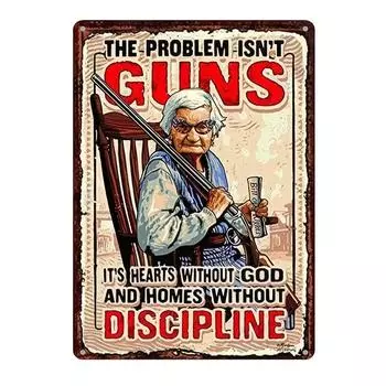 1 шт., металлическая жестяная табличка «Проблема не в этом» (8 x12 /20см*30см), Винтажная табличка Декоративное настенное искусство, Декор для стен, Декор для комнаты чёрный