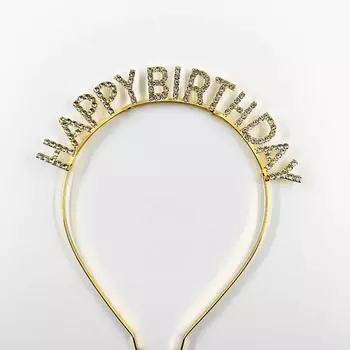 1 шт. Металлические блестящие резинки для волос, популярная повязка на голову, обруч, украшения для вечеринок, английские буквы, реквизит, аксессуары золотой