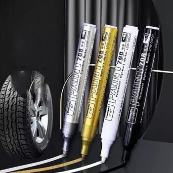 1 шт. Металлические маркеры с чернилами, набор из 2-миллиметровых перманентных маркеров для рисования мангой, скрапбукинга и принадлежностей для творчества чёрный