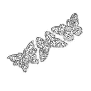 1 шт. металлические штампы для резки в виде бабочек для самостоятельного скрапбукинга, красивые штампы для тиснения серебряный