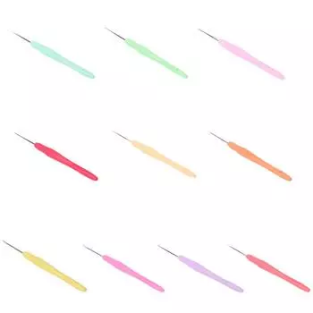 1 шт. металлические спицы крючки для вязания крючком инструмент с эргономичными ручками 0,5-2,75 мм 200