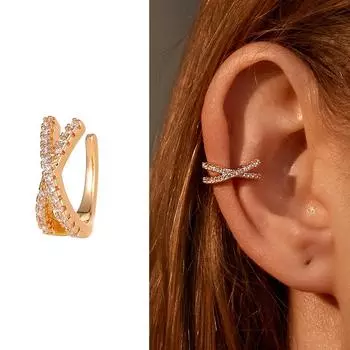 1 шт., металлические ушные манжеты в стиле панк, золото, зажим для ушей для женщин, без пирсинга, C-образная геометрическая маленькая манжета для ушей, зажимы для ушей, ювелирные изделия