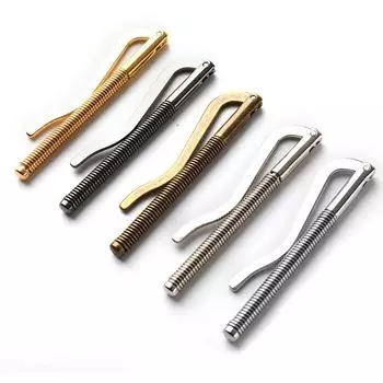 1 шт., металлический двойной зажим для денег, барный кошелек, сменные детали, пружинный зажим, держатель для денег коричневый