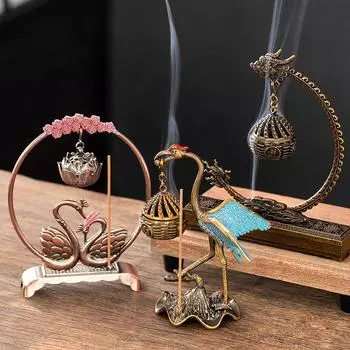 1 шт. металлический дзен кран дизайн двойного назначения курильница фен-шуй декор для медитации лебедь дракон подвесная печь