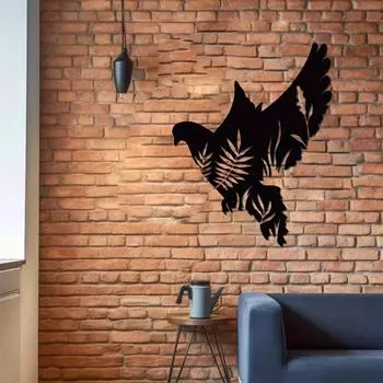 1 шт., металлический настенный декор Dove, элегантный, универсальный, для кухни, гостиной, стильный настенный декор для домашнего декора светло-серый